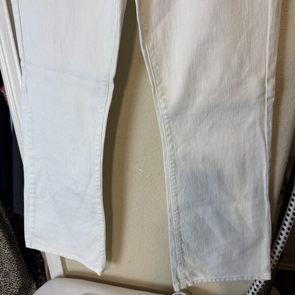 Madison White Jeans Stretch Modern Bootcut Denim womens sz 10/32 flare long - Picture 3 of 7